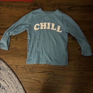 Kids Blue 'Chill' Long Sleeve Shirt - XXS 2-3